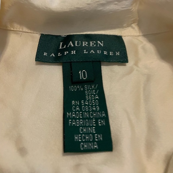 Ralph Lauren 100% Silk Blouse Size 10 - Picture 7 of 12